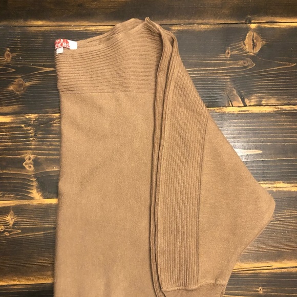 NWOT Carol Rose Women's Brown/Khaki Dolman Sweater SZ L - Picture 4 of 6
